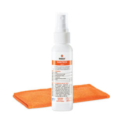 Whoosh! Sanitech Cleaning Kit, Fragrance-Free, 3 oz Spray Bottle and Antimicrobial Microfiber Cloth