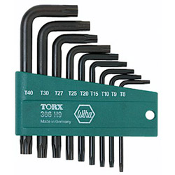 Wiha Tools 7 Piece Torx L-key Set w/Plastic Holder T6 T