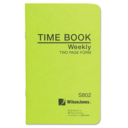 Wilson Jones Foreman's Time Book, Week Ending, 4-1/8 x 6-3/4, 36-Page Book