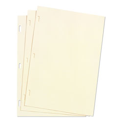 Wilson Jones Looseleaf Minute Book Ledger Sheets, Ivory Linen, 11 x 8-1/2, 100 Sheet/Box