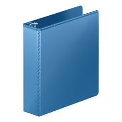 Wilson Jones Heavy-Duty Round Ring View Binder with Extra-Durable Hinge, 3 Rings, 2 in Capacity, 11 x 8.5, PC Blue