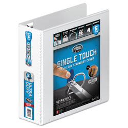Wilson Jones Ultra Duty D-Ring View Binder with Extra-Durable Hinge, 3 Rings, 3 in Capacity, 11 x 8.5, White