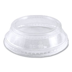World Centric Ingeo PLA Clear Cold Cup Lids, Dome Lid, Fits 2 oz Portion Cup and 9-24 oz Cups, 1,000/Carton