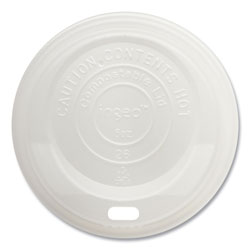 World Centric Hot Cup Lids, Fits 8 oz Cups, White, 1,000/Carton
