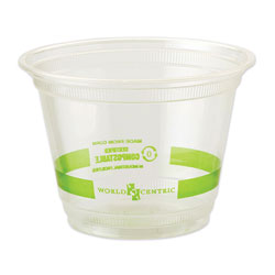 World Centric Clear Cold Cups, 9 oz, Clear, 1,000/Carton