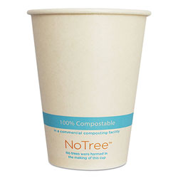 World Centric NoTree Paper Cold Cups, 12 oz, Natural, 1,000/Carton