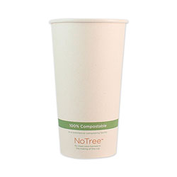 World Centric NoTree Paper Hot Cups, 20 oz, Natural, 1,000/Carton