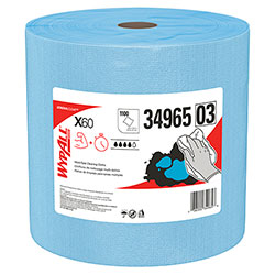 WypAll® General Clean X60 Multi-Task Cleaning Cloths (34965), Jumbo Roll, Blue, 1100 Sheets / Roll, 1 Roll / Case (34965KIM)