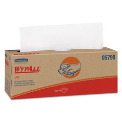 WypAll® L40 Towels, POP-UP Box, White, 16 2/5 x 9 4/5, 100/Box, 9 Boxes/Carton