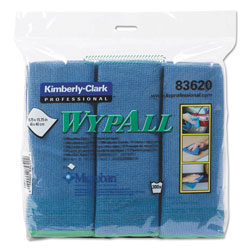 WypAll® Microfiber Cloths, Reusable, 15 3/4 x 15 3/4, Blue, 6/Pack (KIM83620)