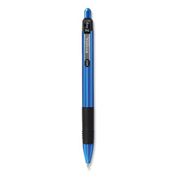Zebra Pen Z-Grip Metal Retractable Ballpoint Pen, Medium 1 mm, Blue Ink, Blue Barrel, Dozen