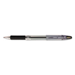 Zebra Pen Jimnie Stick Gel Pen Value Pack, Medium 0.7mm, Black Ink, Smoke Barrel, 24/Box (ZEB14410)