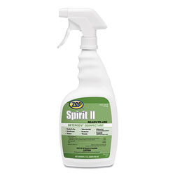 Zep Commercial® Spirit II Ready-to-Use Disinfectant, Citrus Scent, 32 oz Spray Bottle, 12/Carton