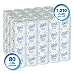 Scott® Essential Standard Roll Bathroom Tissue, Septic Safe, 1-Ply, White, 1210 Sheets/Roll, 80 Rolls/Carton view 1