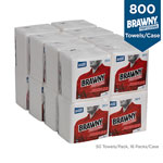 Brawny Professional® A400 Disposable Cleaning Towel, ¼-Fold, White, 50 Towels/Pack, 16 Packs/Case, Towel (WxL) 13