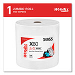 WypAll® X60 Cloths, Jumbo Roll, White, 12 1/2 x 13 2/5, 1100 Towels/Roll view 1