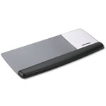 3M Antimicrobial Gel Mouse Pad/Keyboard Wrist Rest Platform, 25.5 x 10.6, Black/Silver orginal image