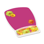 3M Fun Design Clear Gel Mouse Pad with Wrist Rest, 6.8 x 8.6, Daisy Design orginal image