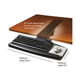 3M Sit/Stand Easy Adjust Keyboard Tray, Standard Platform, 25.5w x 12d, Black view 5
