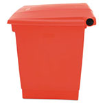 Rubbermaid Indoor Utility Step-On Waste Container, Square, Plastic, 8 gal, Red view 1