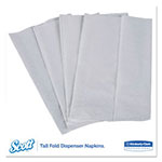 Scott® Tall-Fold Dispenser Napkins, 1-Ply, 7 x 13.5, White, 500/Pack, 20 Packs/Carton view 4