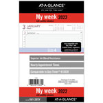 Day Runner 2-page-per-week Weekly Refill Sheets, Julian Dates, Weekly, 1 Year, January 2022 till December 2022 view 1