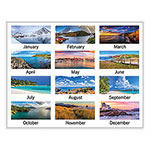 At-A-Glance Seascape Panoramic Desk Pad, Seascape Panoramic Photography, 22 x 17, White Sheets, Clear Corners, 12-Month (Jan-Dec): 2024 view 2