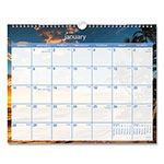 At-A-Glance Tropical Escape Wall Calendar, Tropical Escape Photography, 15 x 12, Pale Blue/Multicolor Sheets, 12-Month (Jan to Dec): 2024 view 1