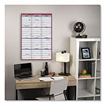 At-A-Glance Vertical/Horizontal Wall Calendar, 24 x 36, White/Blue/Red Sheets, 12-Month (Jan to Dec): 2024 view 2