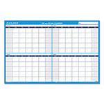 At-A-Glance 90/120-Day Undated Horizontal Erasable Wall Planner, 36 x 24, White/Blue Sheets, Undated view 1