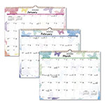 At-A-Glance Watercolors Recycled Monthly Wall Calendar, Watercolors Artwork, 15 x 12, White/Multicolor Sheets, 12-Month (Jan-Dec): 2024 view 1