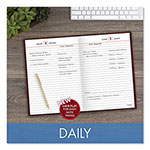 At-A-Glance Standard Diary Daily Reminder Book, 2024 Edition, Medium/College Rule, Red Cover, (201) 8.25 x 5.75 Sheets view 1
