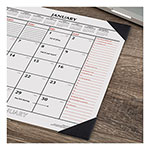 At-A-Glance Two-Color Monthly Desk Pad Calendar, 22 x 17, White Sheets, Black Corners, 12-Month (Jan to Dec): 2024 view 2