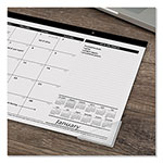 At-A-Glance Compact Desk Pad, 18 x 11, White Sheets, Black Binding, Clear Corners, 12-Month (Jan to Dec): 2024 view 1