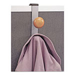 ALBA Cubicle Garment Peg, 2-Hook, 1 1/5 x 1 3/8 x 7 9/10, Metallic Gray view 2