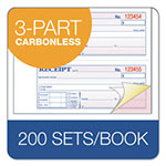 Adam TOPS 3-Part Hardbound Receipt Book, 7 x 2 3/4, Carbonless, 200 Sets/Book view 2