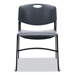 Alera Alera Resin Stacking Chair, Supports Up to 275 lb, Black Seat/Back, Black Base, 4/Carton view 1