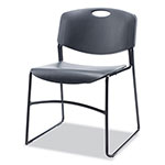 Alera Alera Resin Stacking Chair, Supports Up to 275 lb, Black Seat/Back, Black Base, 4/Carton view 2