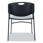 Alera Alera Resin Stacking Chair, Supports Up to 275 lb, Black Seat/Back, Black Base, 4/Carton view 3