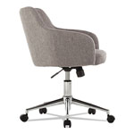 Alera Captain Series Mid-Back Chair, Supports up to 275 lbs, Gray Tweed Seat/Gray Tweed Back, Chrome Base view 2