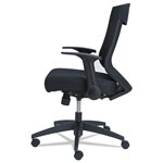 Alera EB-K Series Synchro Mid-Back Flip Arm Mesh-Chair, Supports up to 275 lbs, Black Seat/Black Back, Black Base view 2