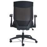 Alera EB-K Series Synchro Mid-Back Flip Arm Mesh-Chair, Supports up to 275 lbs, Black Seat/Black Back, Black Base view 4
