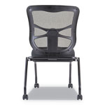 Alera Elusion Mesh Nesting Chairs, Black Seat/Black Back, Black Base, 2/Carton view 3