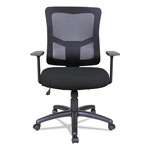 Alera Elusion II Series Mesh Mid-Back Swivel/Tilt Chair, Supports up to 275 lbs, Black Seat/Black Back, Black Base view 1