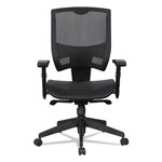 Alera Epoch Series Suspension Mesh Multifunction Chair, Supports up to 275 lbs, Black Seat/Black Back, Black Base view 2