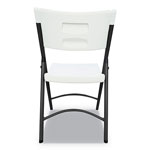 Alera Premium Molded Resin Folding Chair, White Seat/White Back, Dark Gray Base view 2