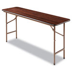Alera Wood Folding Table, Rectangular, 59 7/8w x 17 3/4d x 29 1/8h, Mahogany orginal image