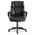 Alera Fraze Executive High-Back Swivel/Tilt Leather Chair, Supports up to 275 lbs, Black Seat/Black Back, Black Base view 4