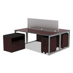 Alera Open Office Series Low File Cabient Credenza, 29.5w x 19.13d x 22.88h, Mahogany view 3