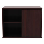 Alera Open Office Low Storage Cab Cred, 29 1/2w x 19 1/8d x 22 7/8h, Mahogany view 4